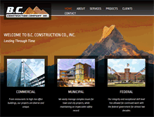 Tablet Screenshot of bcconstructionco.com